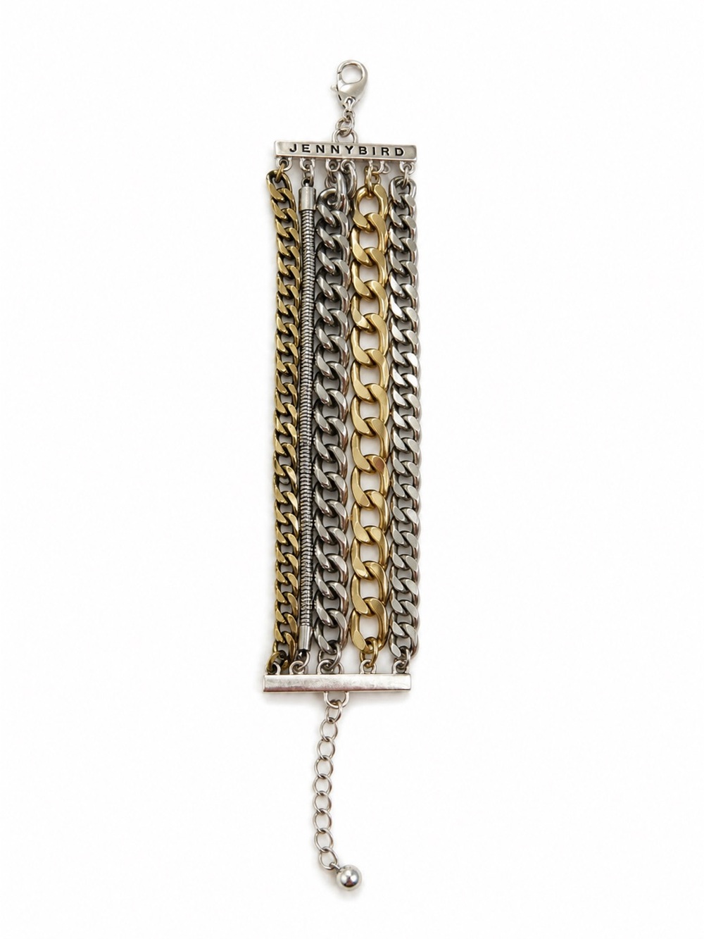 Jenny Bird Two-Tone Layered Chain Bracelet in Gold and Silver
